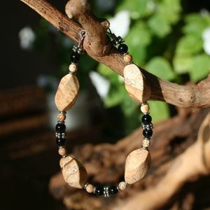 Jasper and Onyx Bracelet